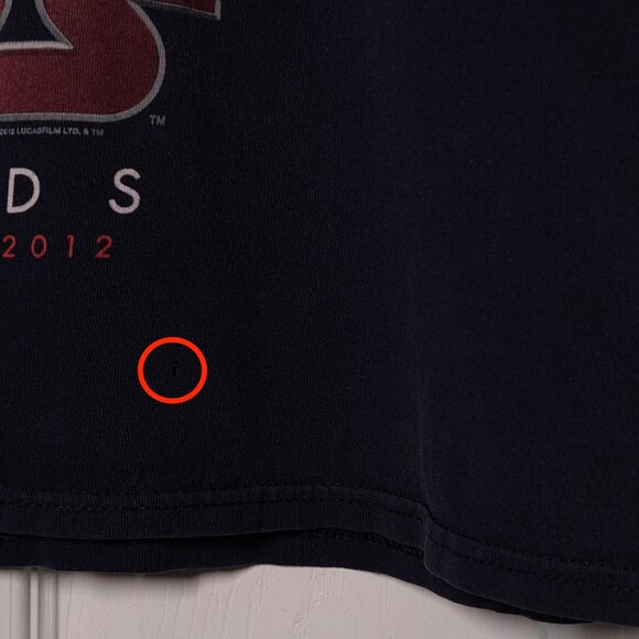 Disney Star Wars Weekends 2012 Donald Duck Darth Maul USED Shirt: DISTRESSED, XL - Picture 8 of 13